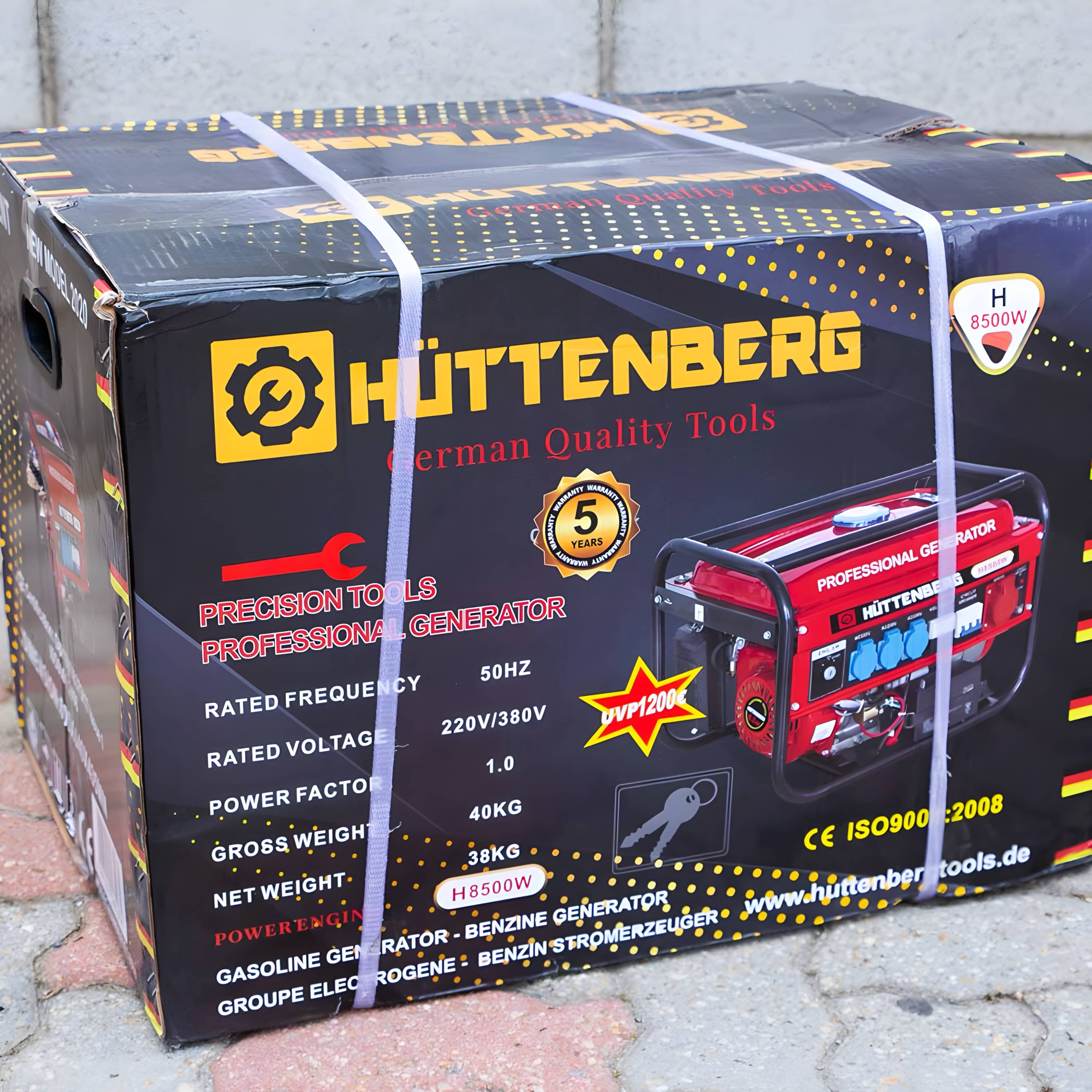 Generatore di Corrente H-8500w (220/380v) Con Chiave Semi Silenzioso