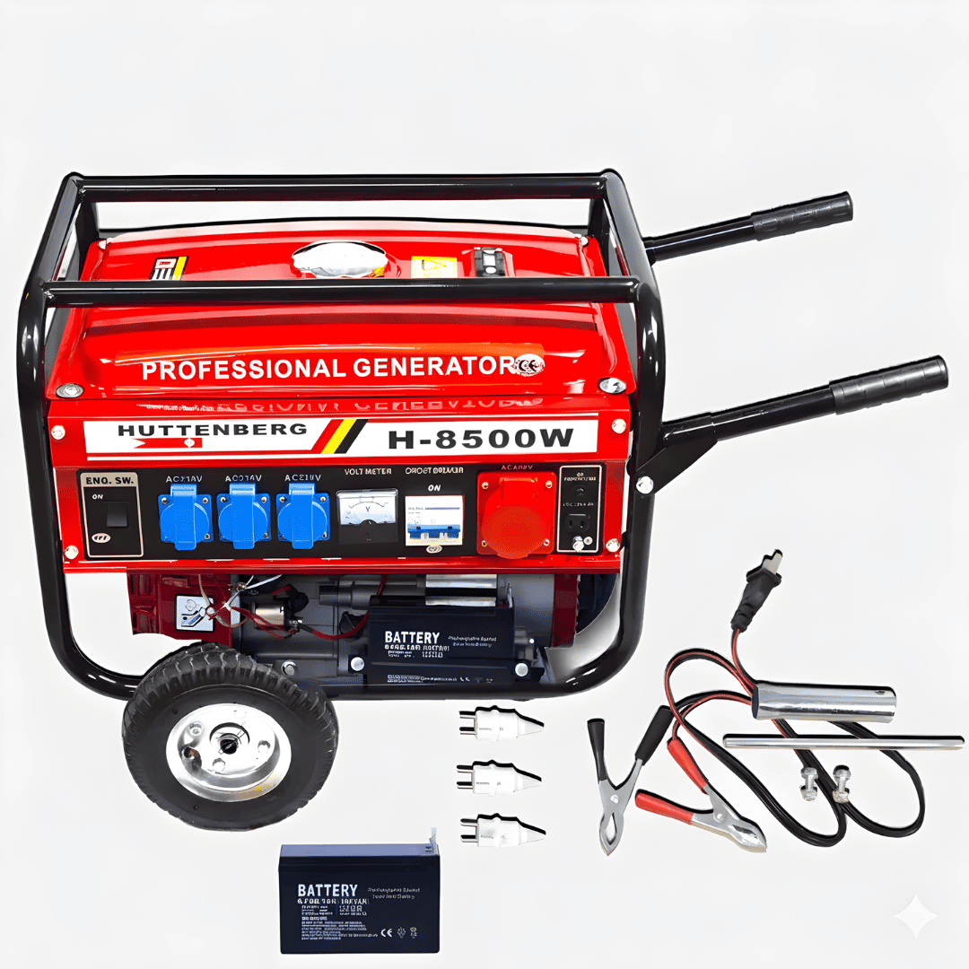 Generatore di Corrente H-8500W (220/380v) Avviamento Elettrico con Batteria