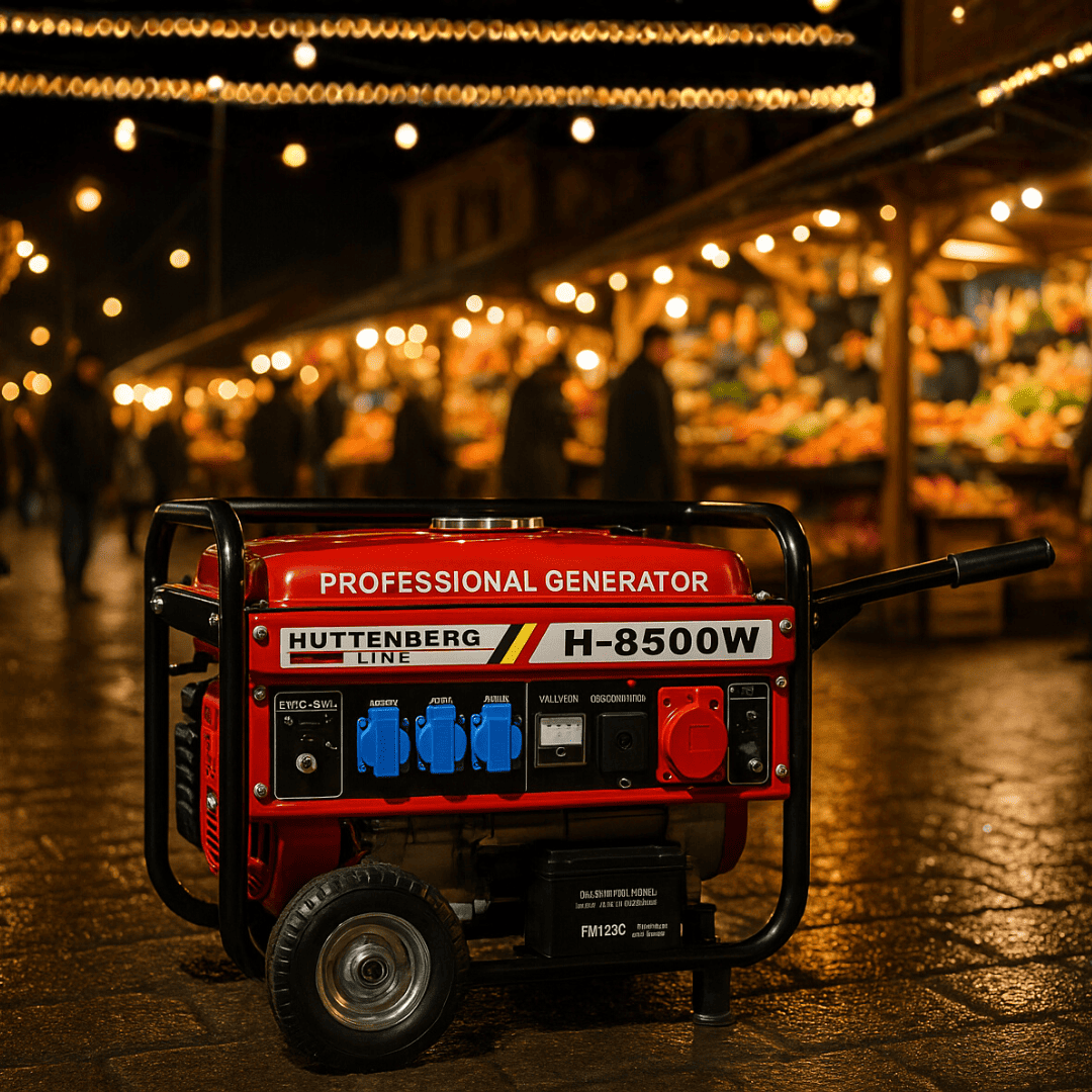 Generatore di Corrente H-8500W (220/380v) Avviamento Elettrico con Batteria