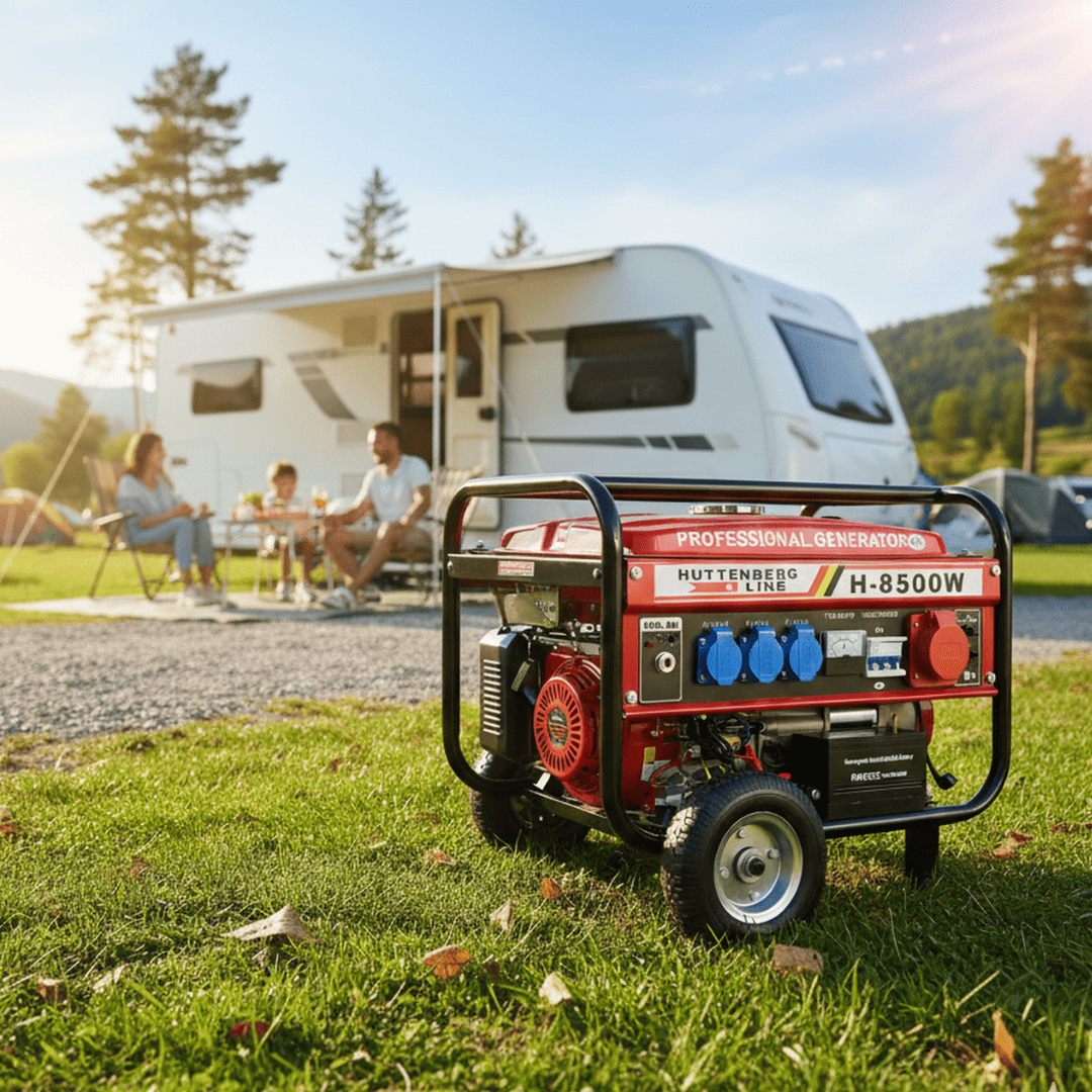 Generatore di Corrente H-8500W (220/380v) Avviamento Elettrico con Batteria